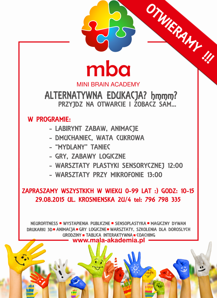 otwarcie mba rzeszów-mini brain academy-zajęcia pozalekcyjne rzeszów-zajęcia dodatkowe rzeszów